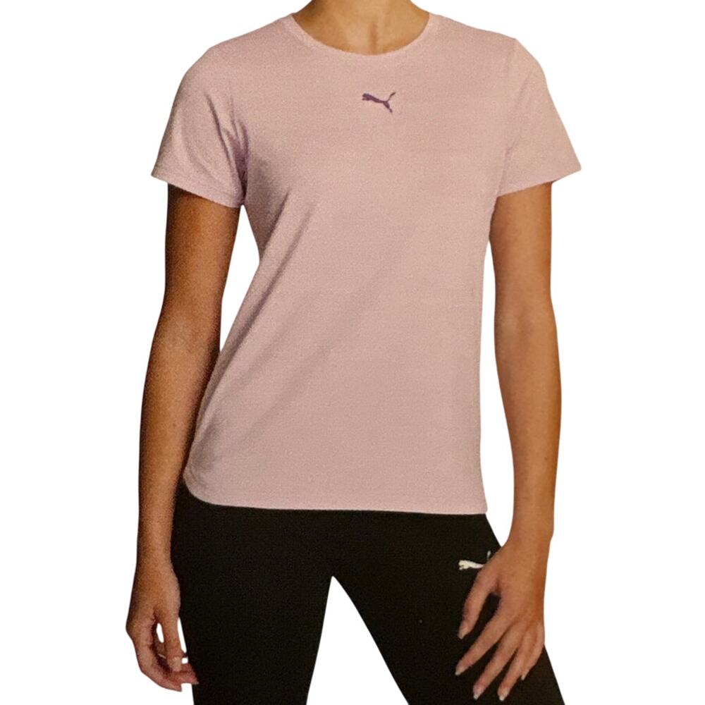 PUMA Womens Pink Logo Tee S
